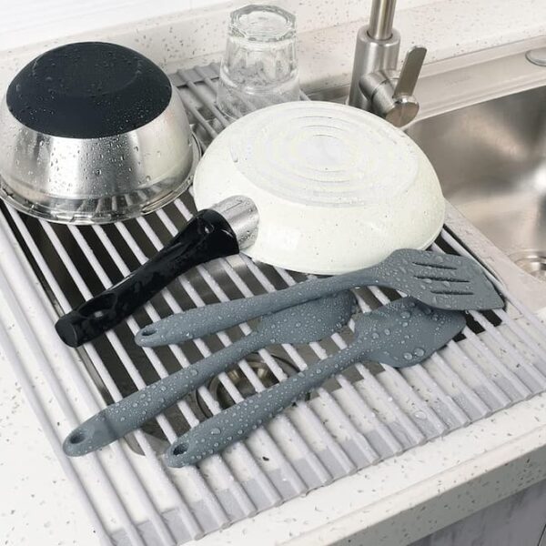 Over Sink Foldable Multipurpose Roll-Up Dish Drying Rack