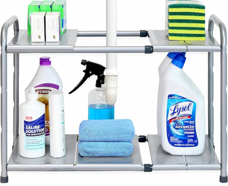 Under Sink Expandable Organizer Rack